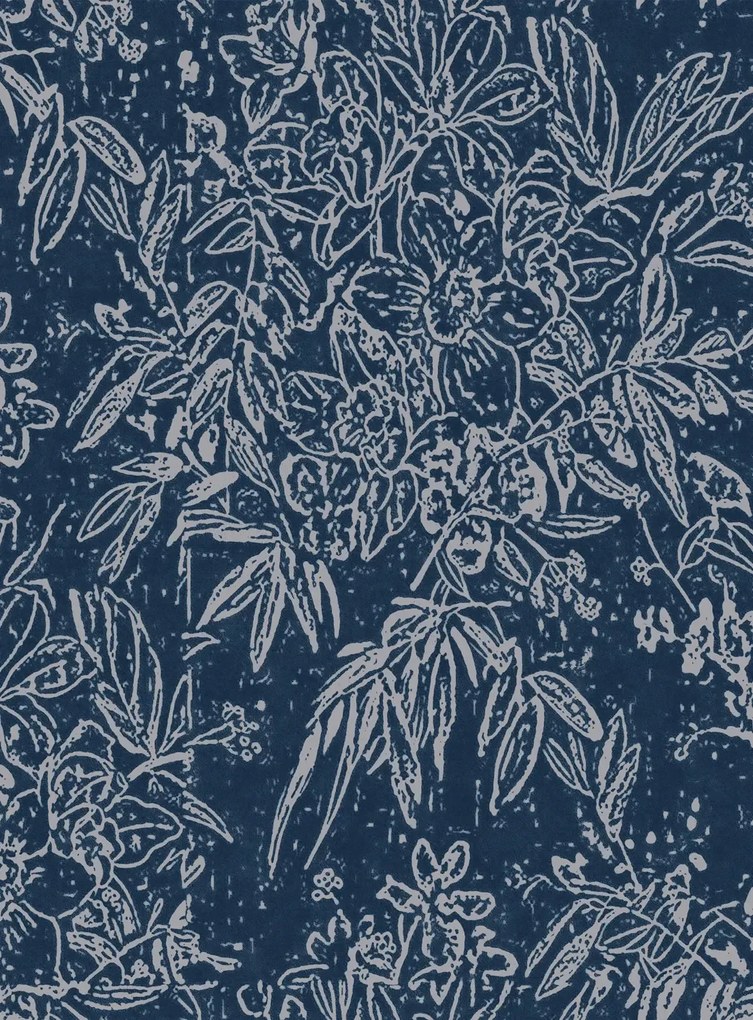 Mindthegap Carta da parati Cherry Orchard - Indigo/ Grey