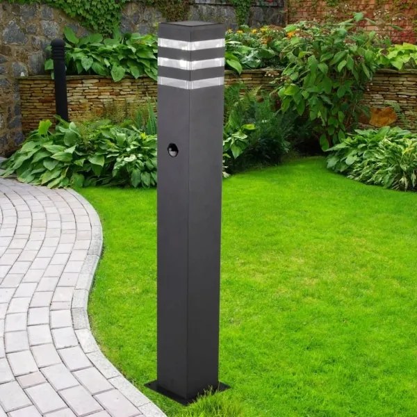 Lampada da esterno con sensore TEKSAS 1xE27/12W/230V IP44 74 cm antracite