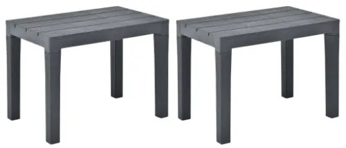 Panchine da Giardino 2 pz Antracite in Plastica