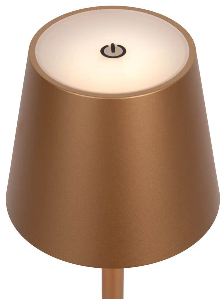 Lampada da tavolo per esterni oro incl. LED con dimmer touch ricaricabile - Janet