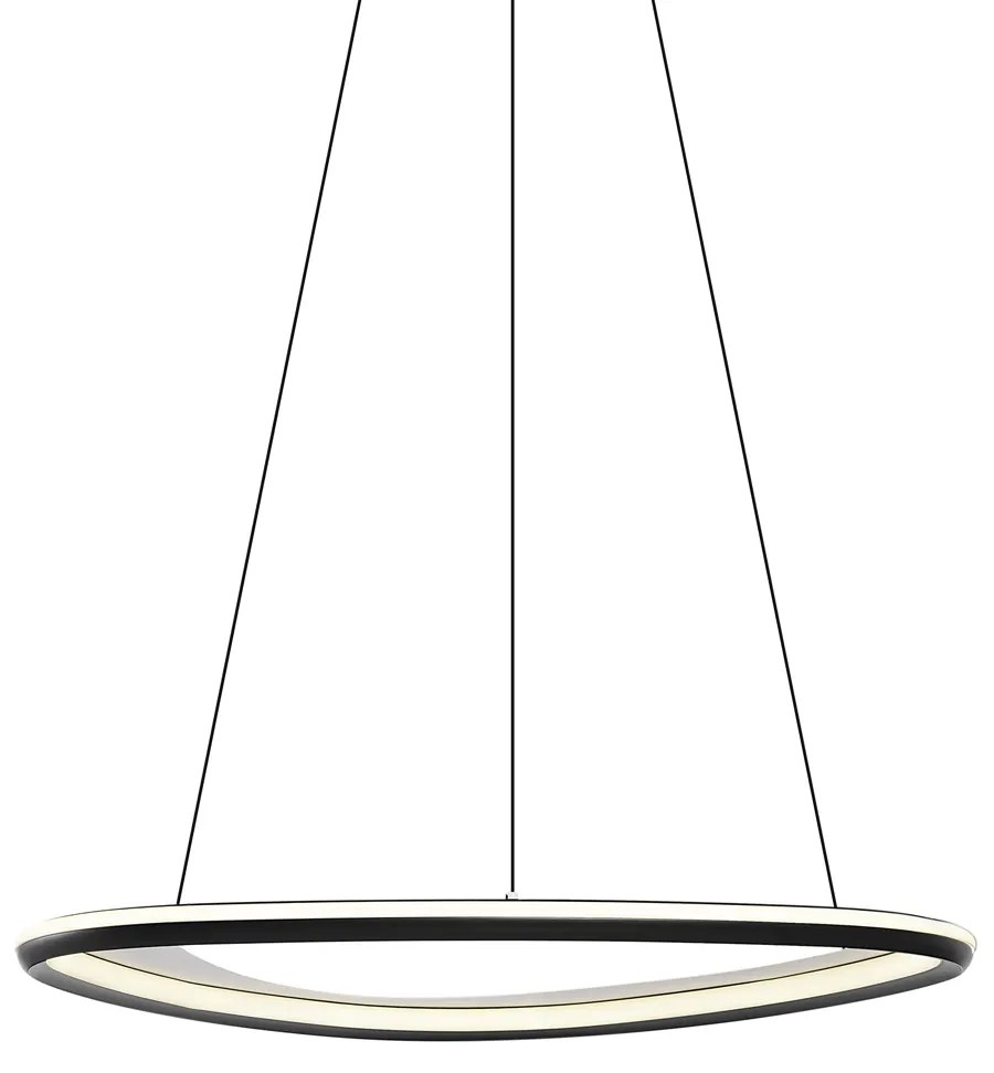 Lampada a sospensione di design nera dimmerabile a 3 livelli - Organico