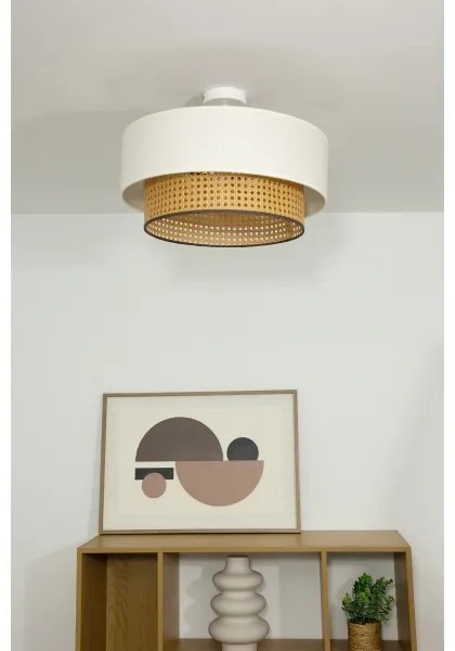 Plafoniera a montaggio superficiale NATIA 1xE27/60W/230V bianco/marrone