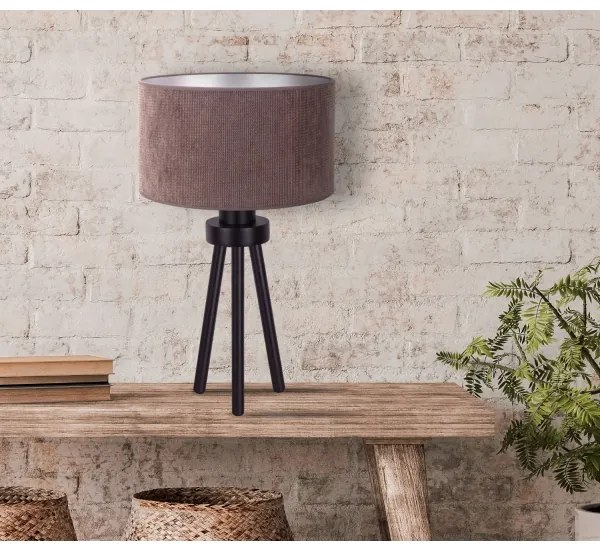 Duolla - Lampada da tavolo LYON 1xE27/15W/230V diametro 30 cm marrone