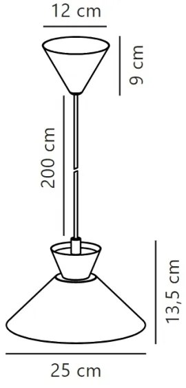 Nordlux - Lampadario a sospensione con filo DIAL 1xE27/40W/230V nero