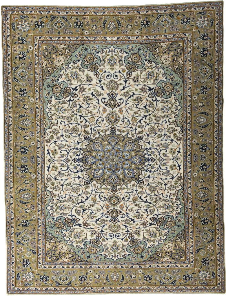 Najafabad Tappeto 280 x 360 Beige (Iran) Annodato A Mano