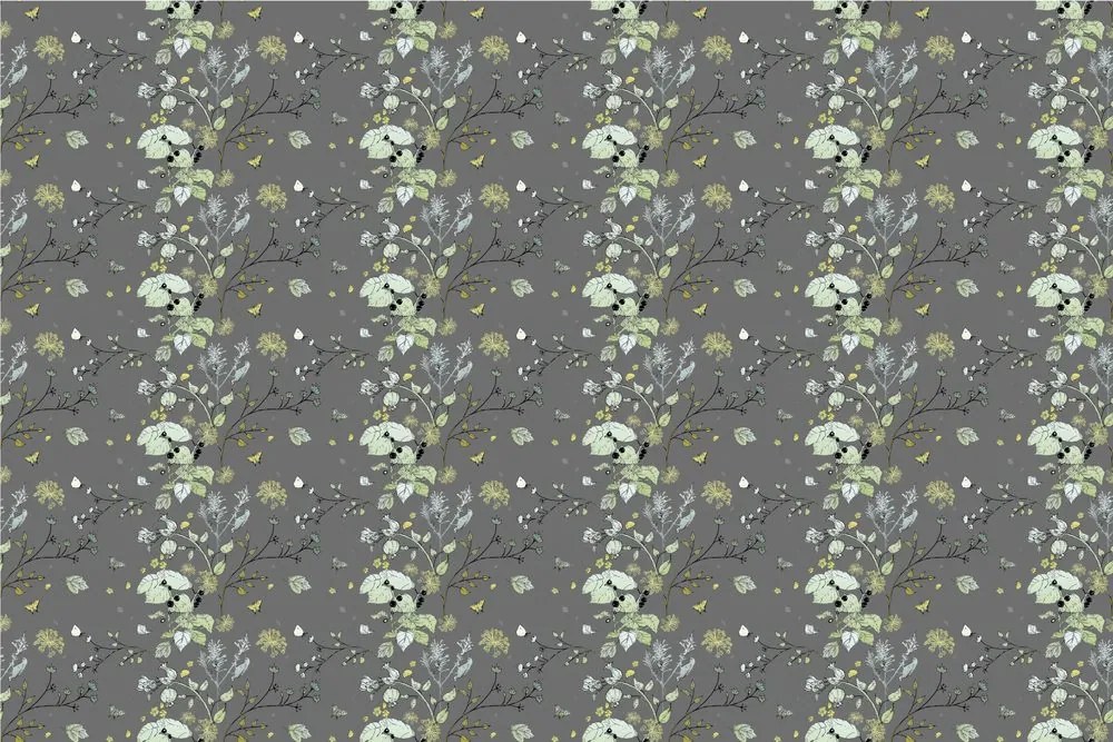 Carta da parati – Fiori di campo di notte