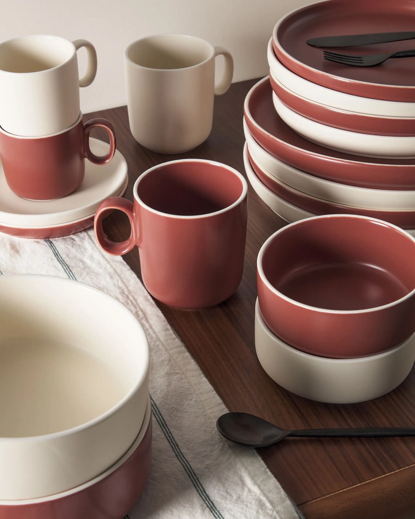 Kave Home - Tazza da caffè Roperta in porcellana beige