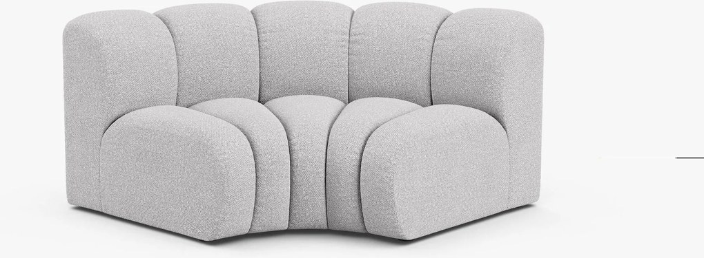 Modulo angolare Lupine in bouclé – L185 cm