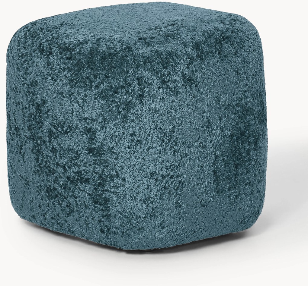 Pouf alto in teddy bouclé Wolke