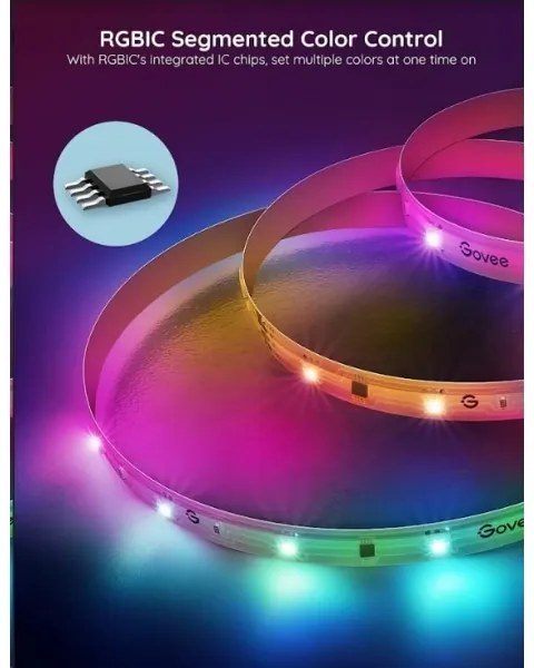 Govee - Wi-Fi RGBIC Smart PRO Striscia LED 5m