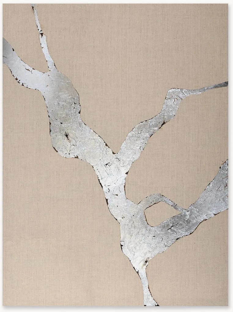 Quadro su tela dipinto a mano Wild Horizon Silver