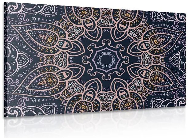 Quadro su tela – Mandala con motivo indiano
