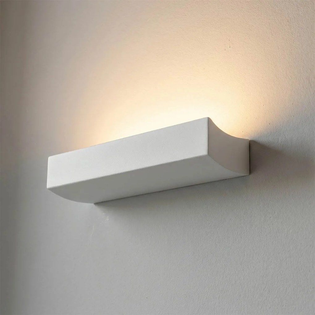 Applique da Parete G9 Rettangolare a Luce Indiretta in Gesso