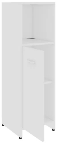 Set Mobili da Bagno 4 pz Bianco in Legno Multistrato