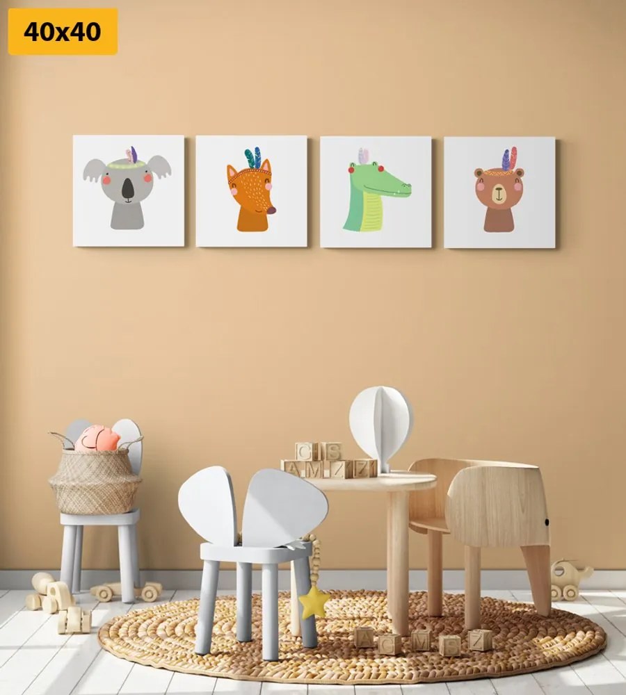 Set di quadri – Indiani animali adorabili
