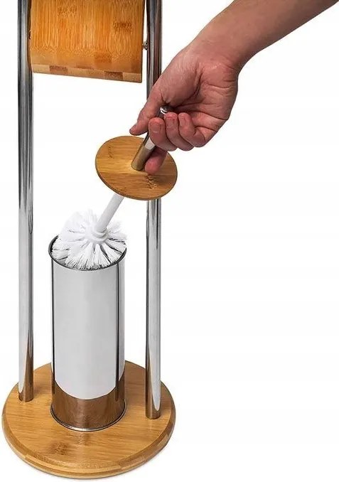 Porta carta igienica e porta scopino 390228 BAMBOO