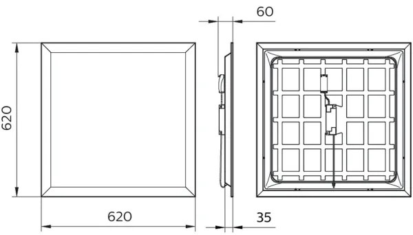 Philips - Pannello LED per controsoffitto PROJECTLINE LED/36W/230V 62x62 cm