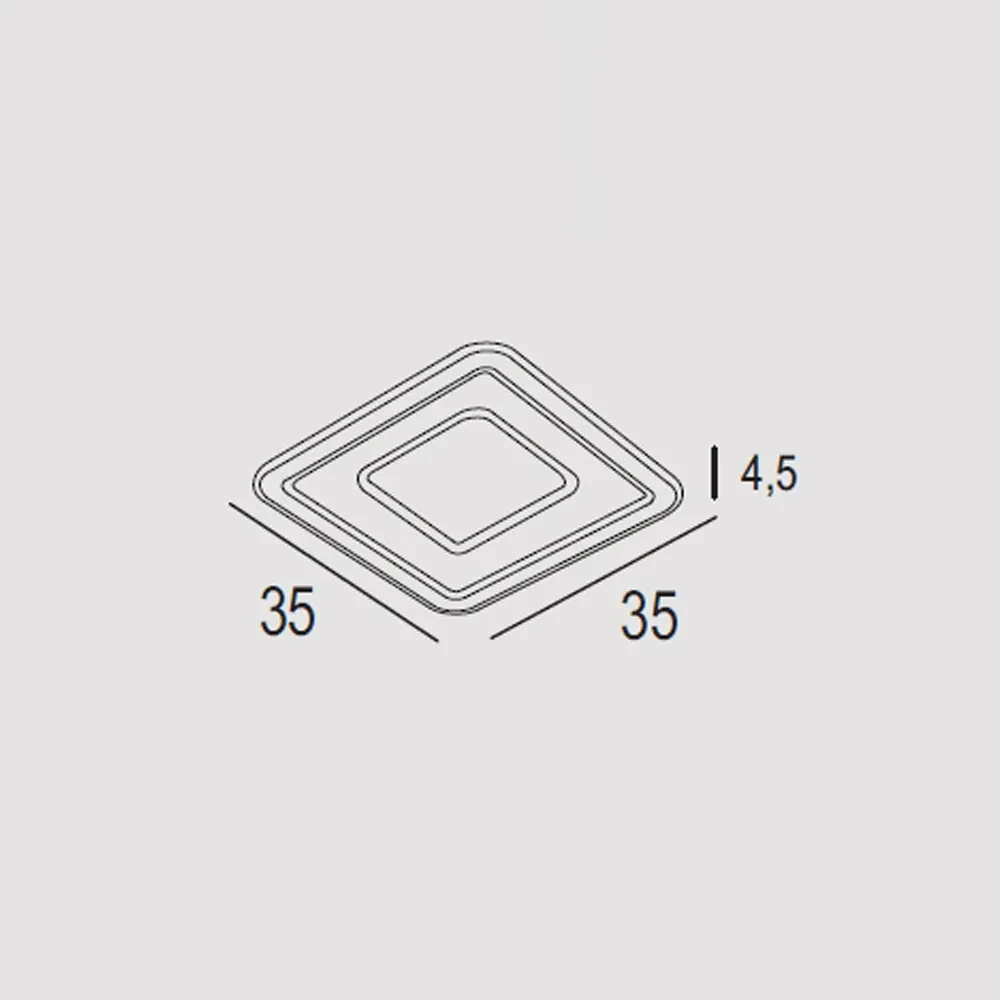 Plafoniera Contemporanea Halò Metallo Bianco Led 35W