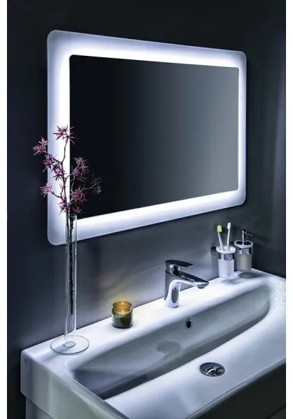 Gedy - Distributore di sapone a parete PIRENEI 110 mm bianco latte vetro/cromo lucido