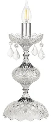 Lampada da tavolo DALLAS a candela Cromo 16x34 cm