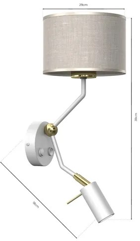 Lampada da parete LINO 1xE27/40W/230V + 1xGU10/MR11/7W