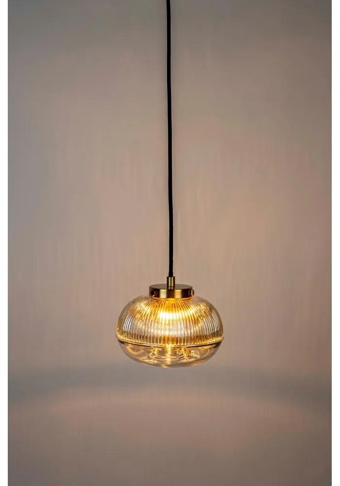 Lampada a sospensione color oro con paralume in vetro ø 18 cm Robin - White Label