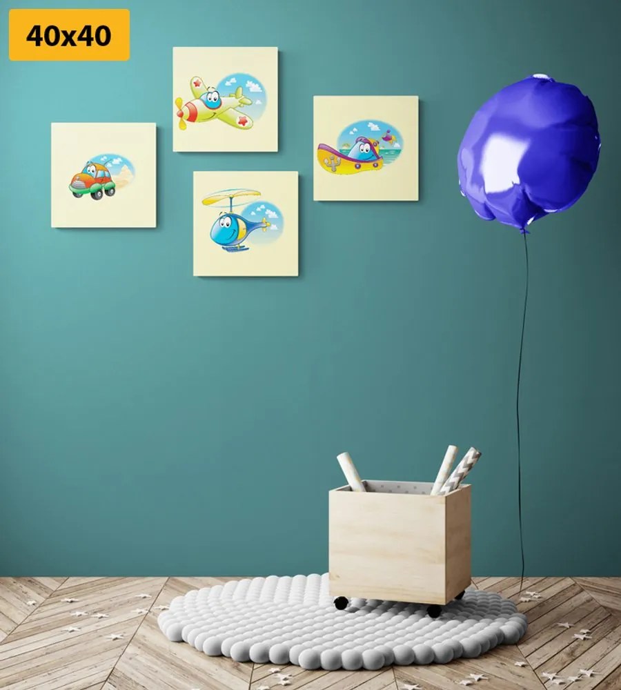 Set di quadri – Mezzi di trasporto adorabili