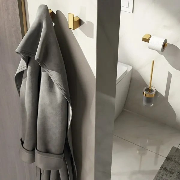 Gedy - Porta carta igienica PIRENEI oro opaco