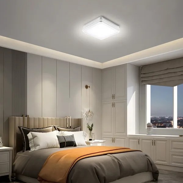 Brilagi - Lampada da esterno LED con sensore BENE LED/18W/230V 22x22 cm bianca IP54