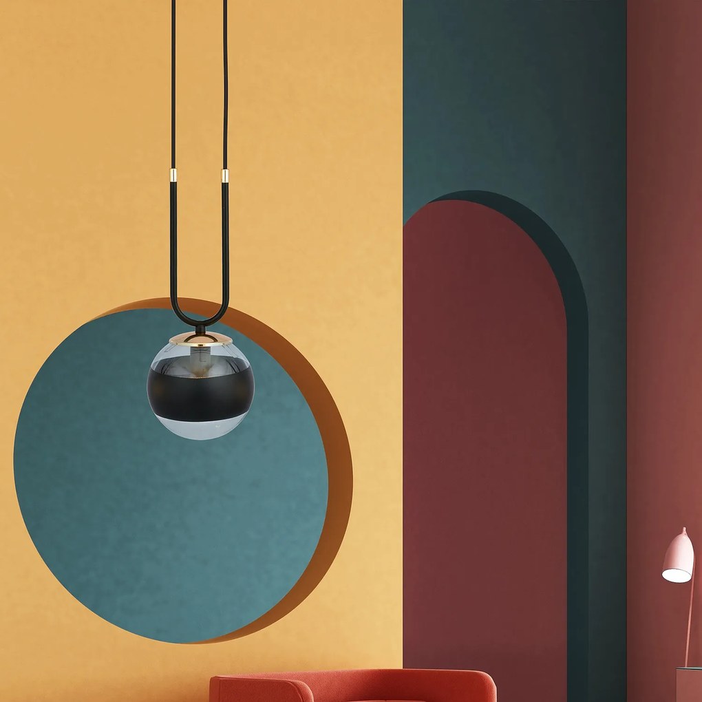 Sospensioni Moderna Crio Acciaio Nero 1 Luce E14 Ip20