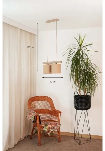 Brilagi - Lampadario a sospensione con filo FOREST 2xE27/15W/230V pino/marrone