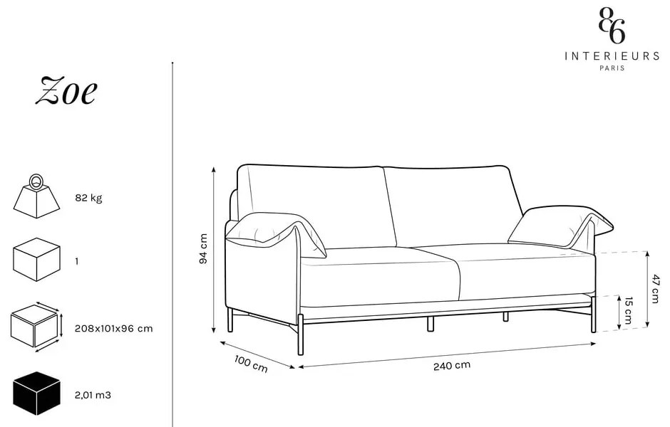 Divano verde Zoe - Interieurs 86