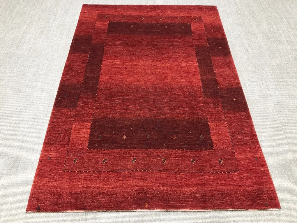 Loribaft Tappeto 160x240 Rosso (Iran) Annodato A Mano