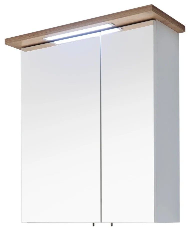 Mobile bagno sospeso bianco con specchio 60x72 cm Set 923 - Pelipal