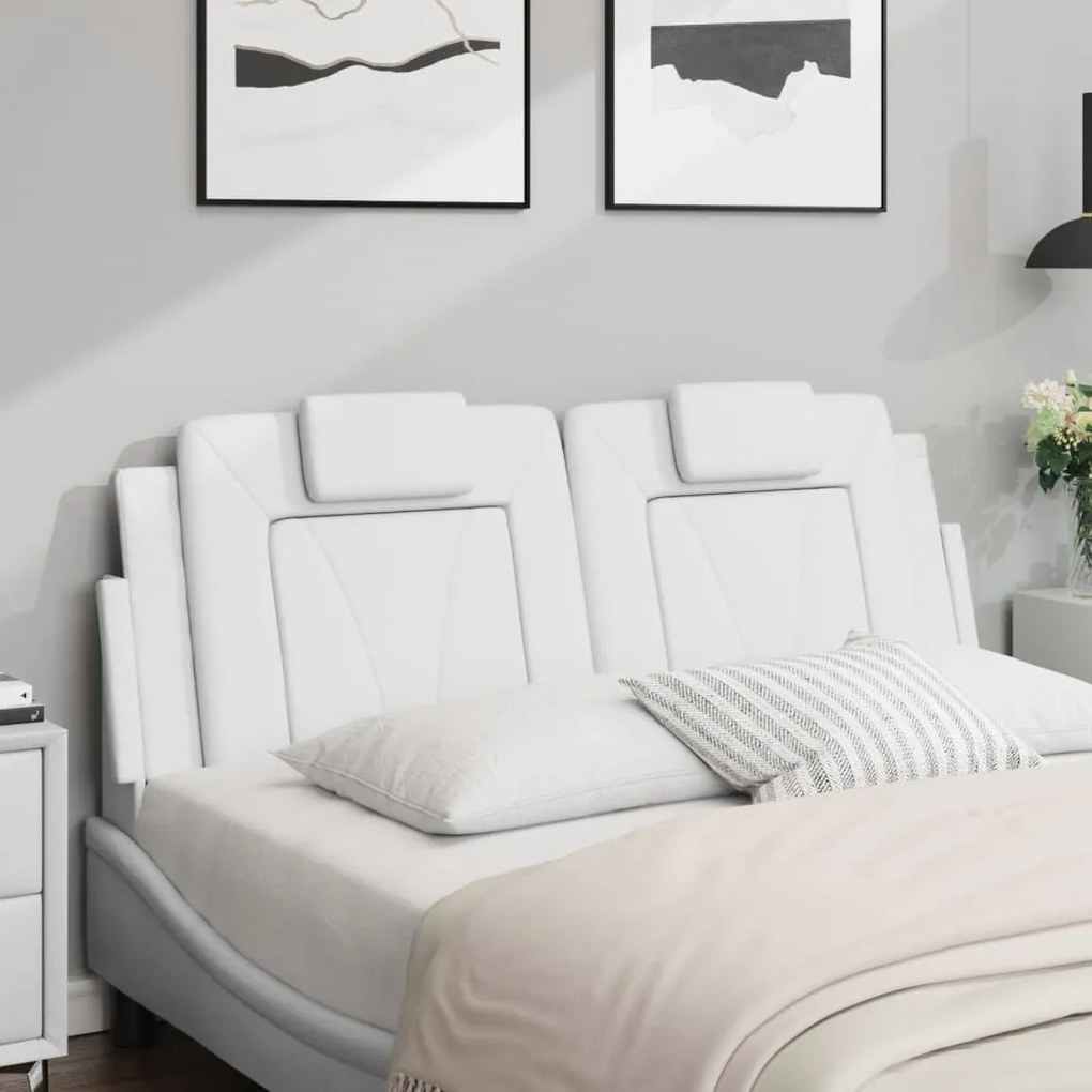 Cuscino testiera bianco 120 cm in similpelle