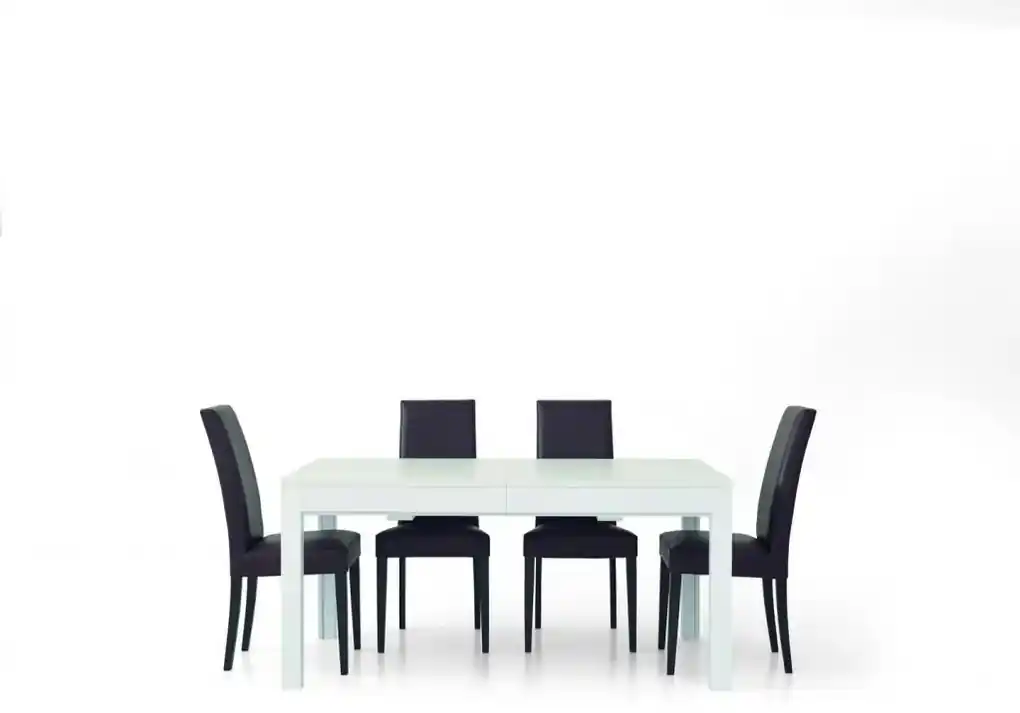 Tavolo da pranzo allungabile bianco 120/160 x 80 cm STAVERTON 