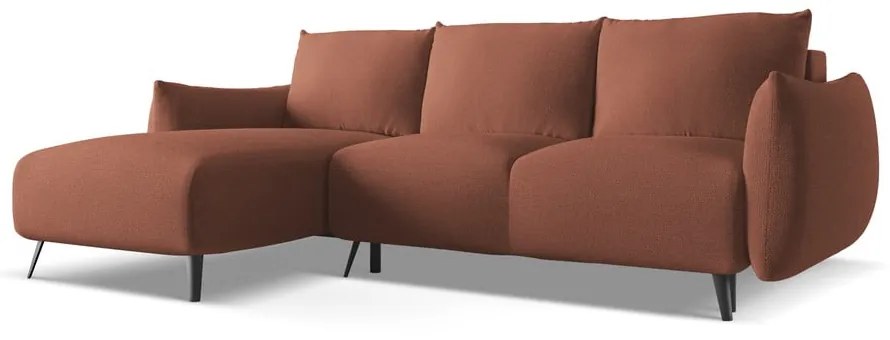 Divano angolare rosa (con penisola a sinistra) Malie – Makamii