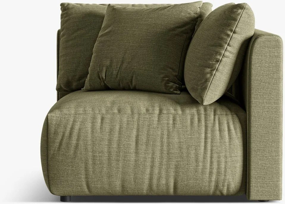Modulo angolare Chris in tessuto effetto lino – L100 cm
