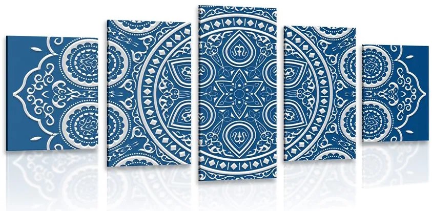 Quadri 5 pezzi – Mandala etnica delicata