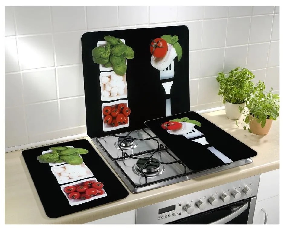 Set di 2 copri stufe in vetro, 52 x 30 cm Caprese - Wenko