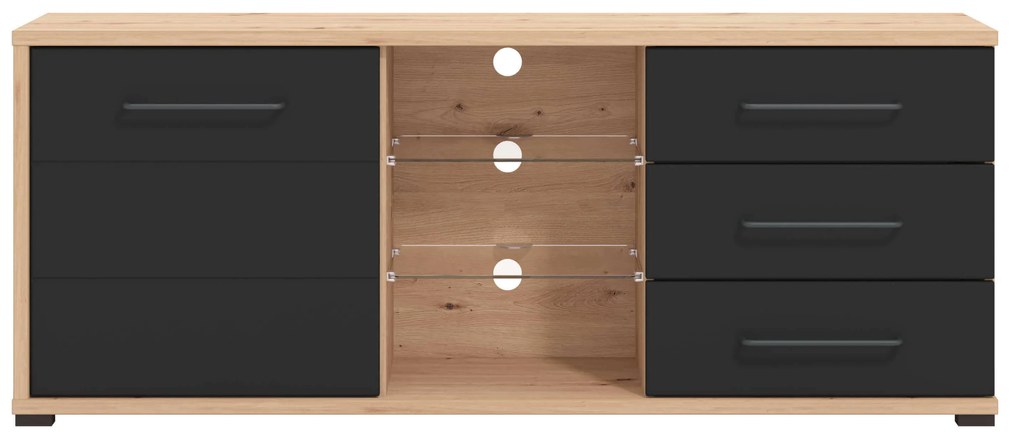 ELLIE - porta tv un anta tre cassetti moderno minimal in legno