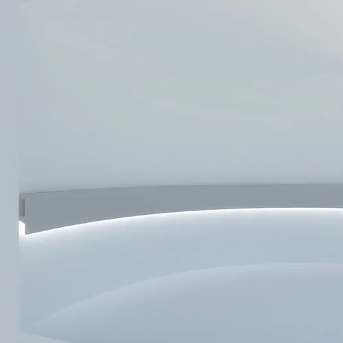Cornice Pitturabile Squadrata Flessibile XL da Parete per Strisce LED - 2m Variante Lunghezza 2 Metri
