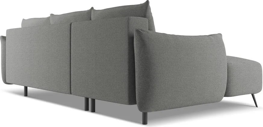 Divano angolare grigio chiaro (con penisola a sinistra) Malie – Makamii