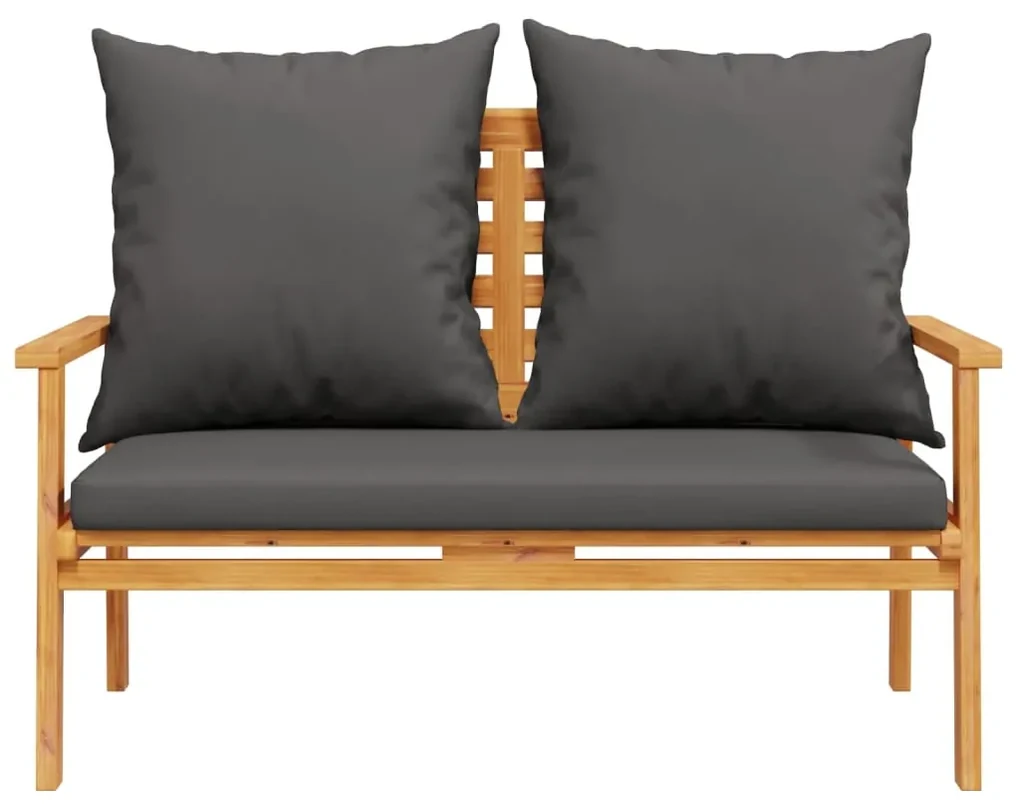 Set mobili da giardino 3pz con cuscini legno massello di acacia