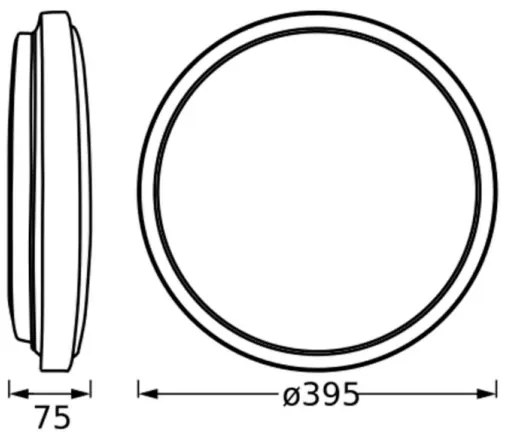 Osram - Plafoniera LED ORBIS LONDON LED/24W/230V Ø 39,5 cm nero
