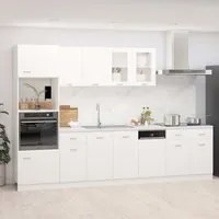 Set Armadi da Cucina 7 pz Bianco in Truciolato 3067623