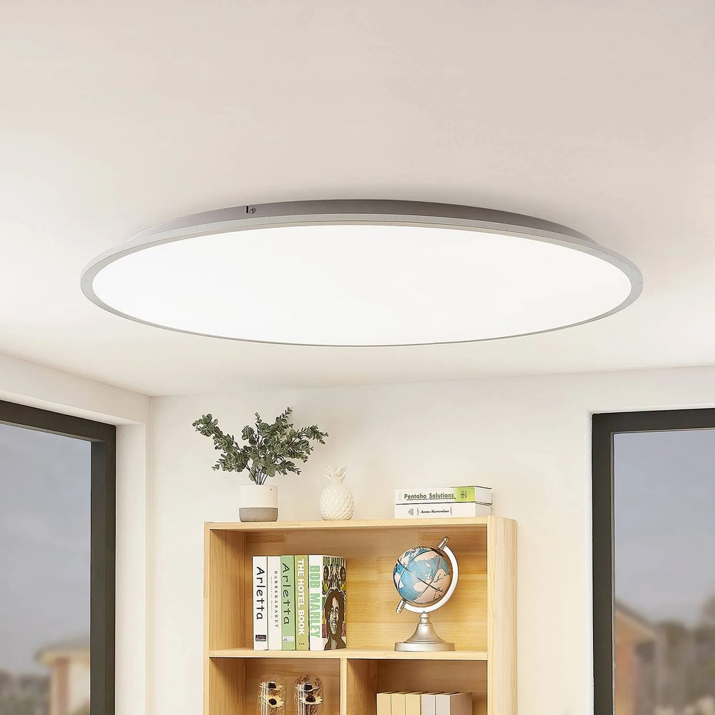 Plafoniera a LED Narima Lindby, Bianco / Opale, Cucina, Plastica, Moderno, Plafoniera LED