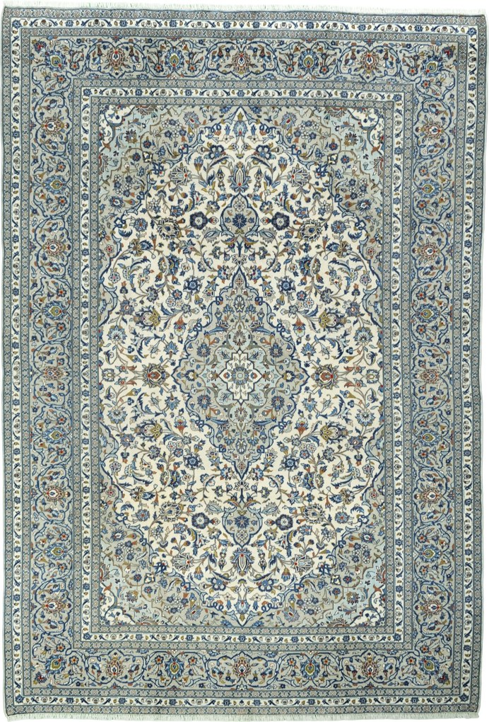 Kashan Tappeto persiano 360 x 250 Beige (Iran) Annodato A Mano