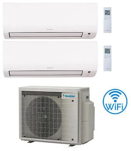 Daikin - Climatizzatore garanzia italia Comfora wifi incluso Dual Split Inverter 7000 + 9000 btu con u.e. 2MXM40A9 Classe a+++/a++ novita' 2024