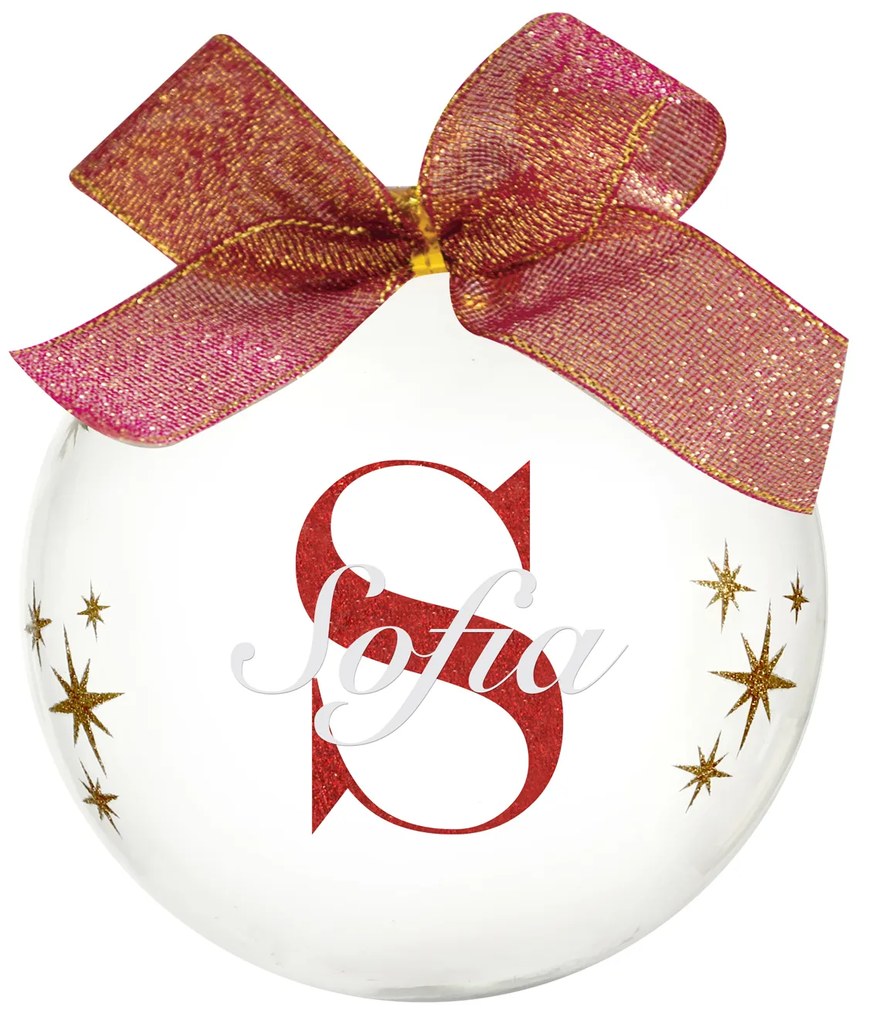 Pallina natale con nome Sofia 10cm